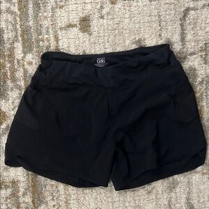 Athleta Girl Black Record Breaker 3” Athletic Shorts